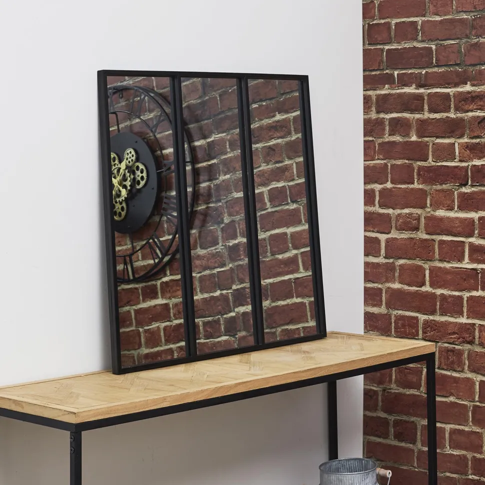 Lustro Atelier XL potrójne czarne