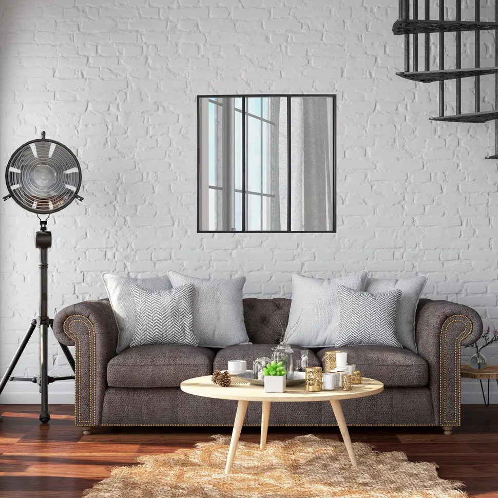 Lustro Atelier XL potrójne czarne