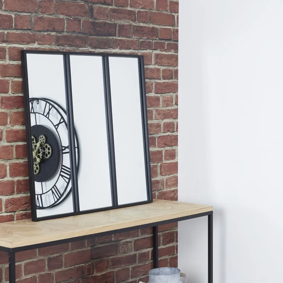 Lustro Atelier XL potrójne czarne