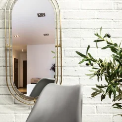 Lustro Avec złote owalne