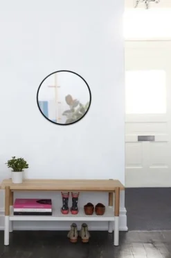 Lustro 61cm Hub czarne okrągłe