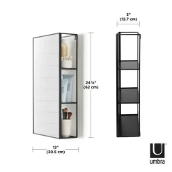 Lustro Cubiko czarne prostokątne