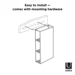 Lustro Cubiko czarne prostokątne