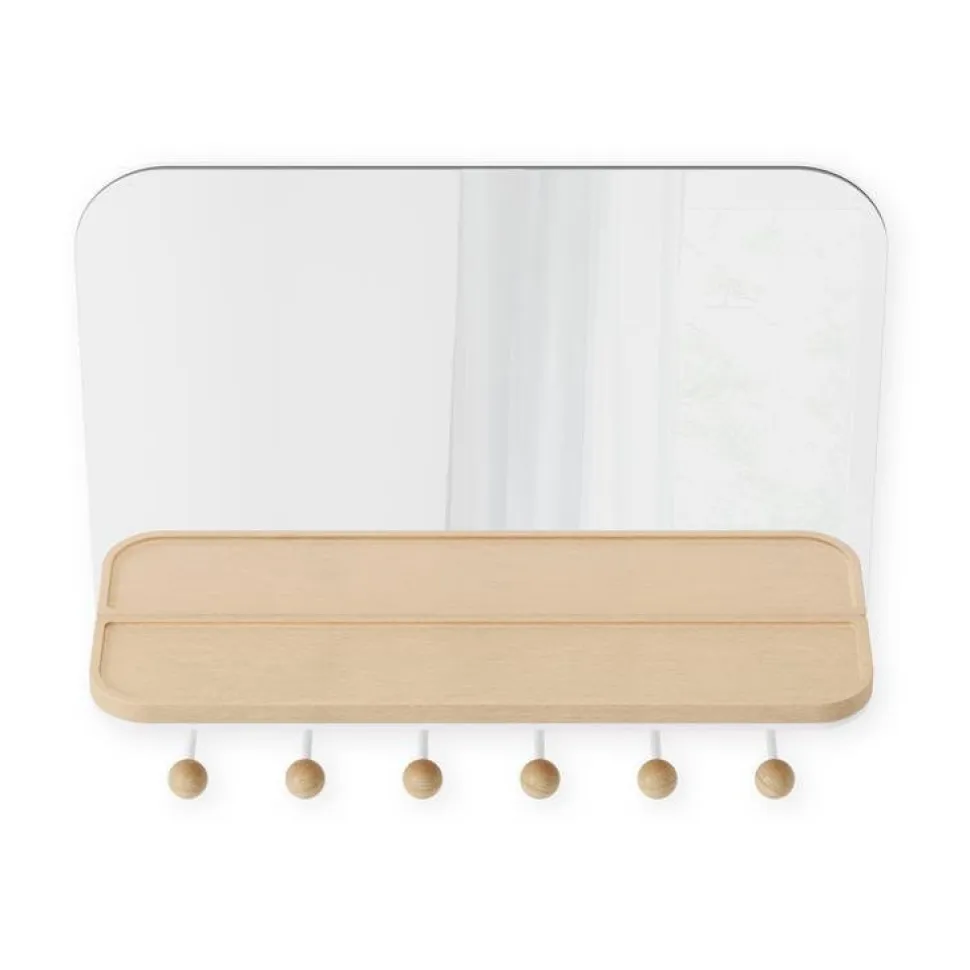 Lustro Estique białe z półką