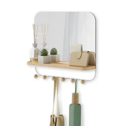 Lustro Estique białe z półką