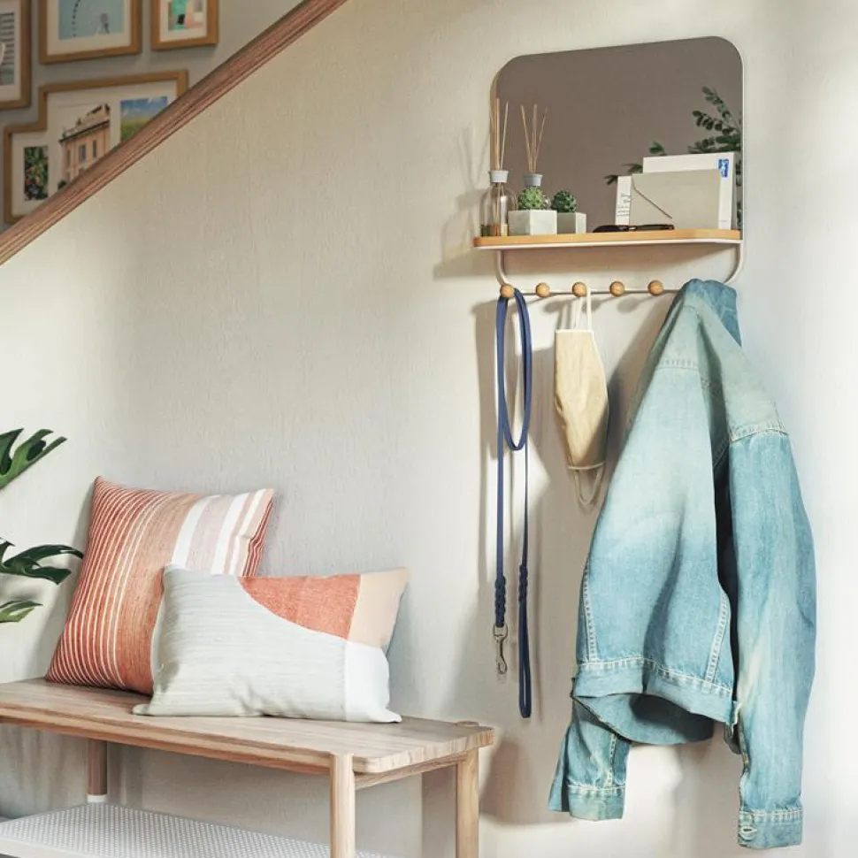 Lustro Estique białe z półką