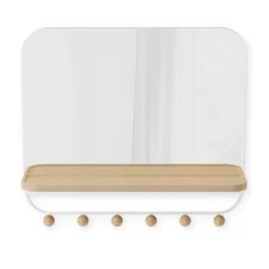 Lustro Estique białe z półką