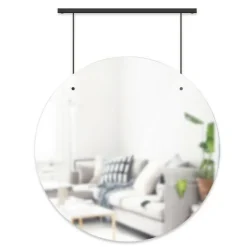 Lustro Exhibit 77x61 czarne glamour