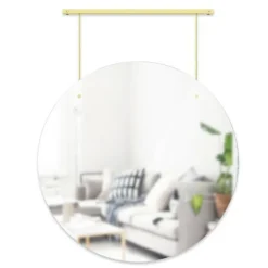 Lustro Exhibit 77x61 złote glamour