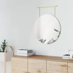 Lustro Exhibit 77x61 złote glamour