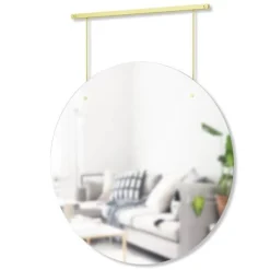 Lustro Exhibit 77x61 złote glamour