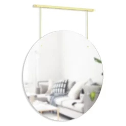 Lustro Exhibit 77x61 złote glamour