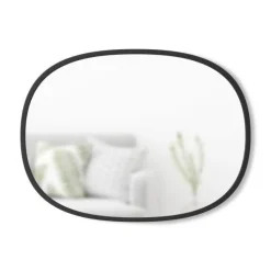 Lustro HUB owalne czarne 60x45 cm