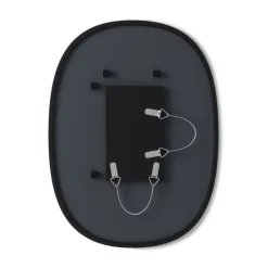 Lustro HUB owalne czarne 60x45 cm