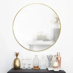 Lustro Hubba 86 złote okrągłe