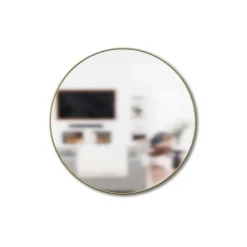 Lustro Hubba 86 złote okrągłe