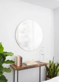 Lustro Hubba 86 złote okrągłe