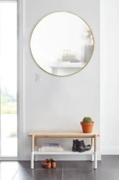 Lustro Hubba 86 złote okrągłe