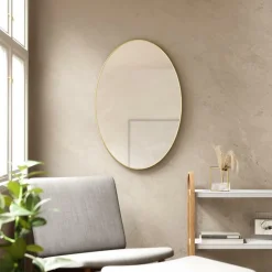 Lustro Hubba owalne złote