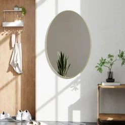 Lustro Hubba owalne złote