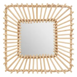 Lustro Leoini kwadrat 40x40cm rattan