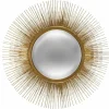 Lustro Metal Soleil złote 58cm