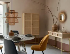 Lustro Metal Soleil złote 58cm