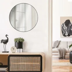 Lustro Navira czarne 55cm okrągłe