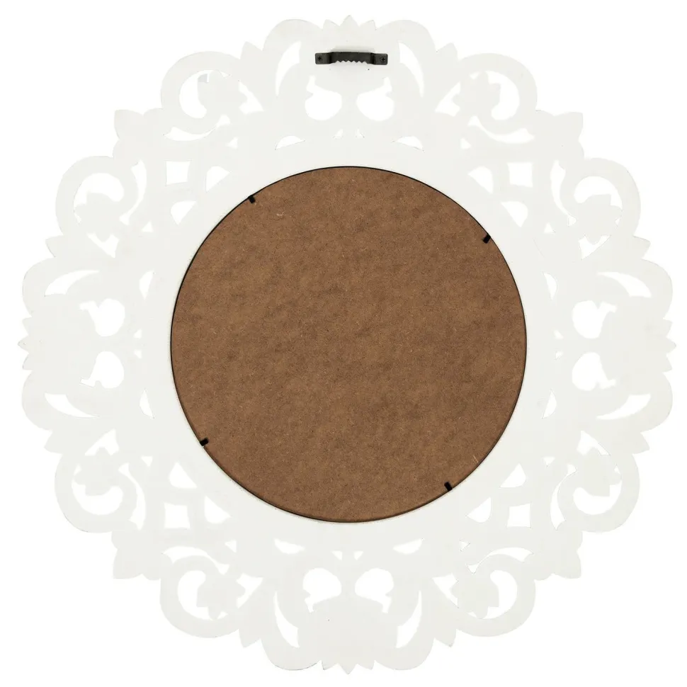 Lustro Sculpted białe ludwikowskie