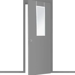 Lustro wiszące Firsty na drzwi 34x94cm białe