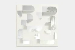 Lustro/półka Bend białe