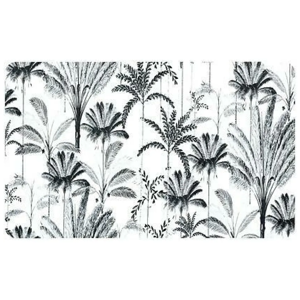 Mata diatomitowa 45x75 cm białe palmy