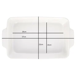 Naczynie do zapiekania Mazzoni 37cm białe z rączkami