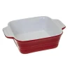 Naczynie gliniane kwadratowe czerwone