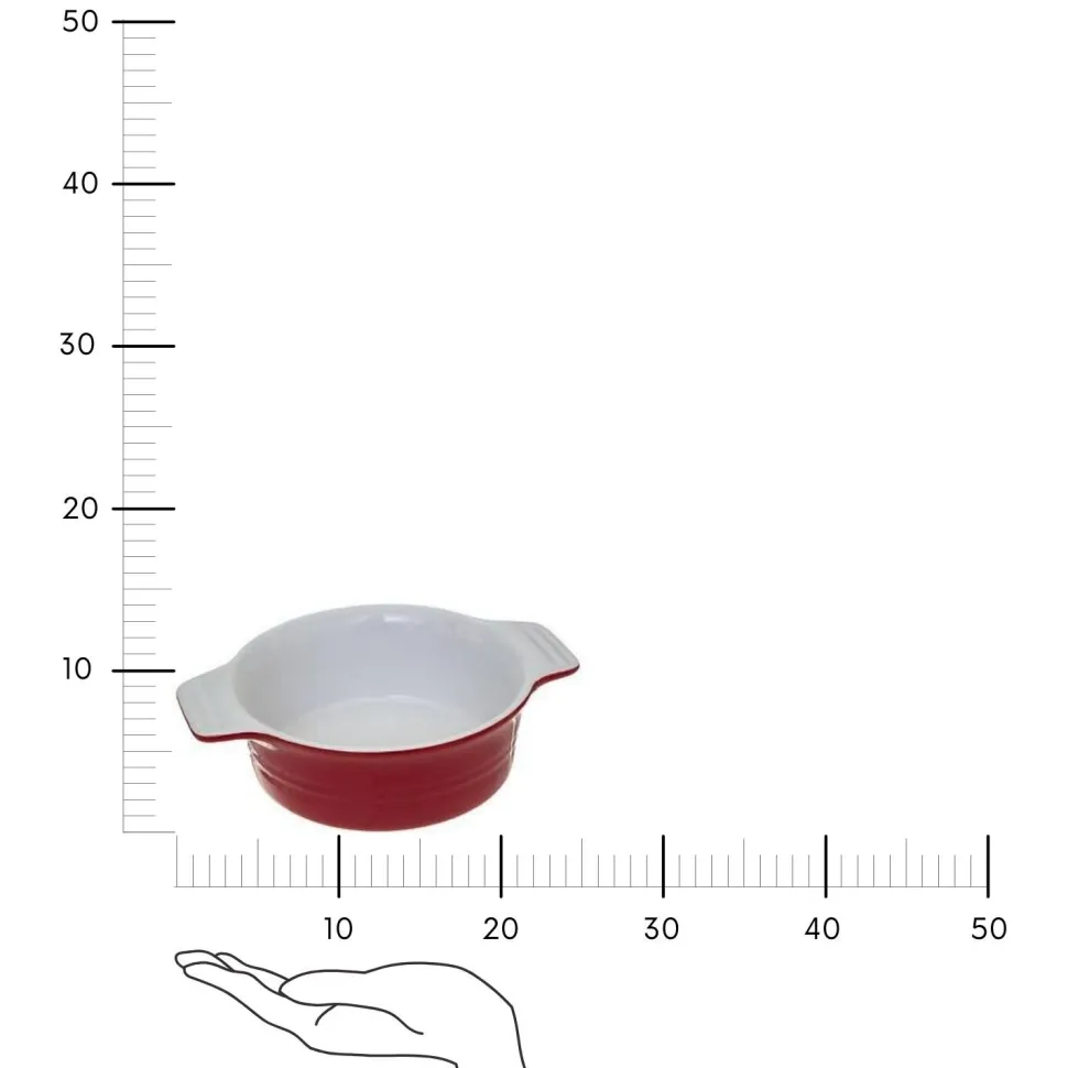 Naczynie gliniane okrągłe czerwone