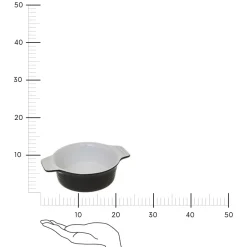 Naczynie gliniane okrągłe czarne