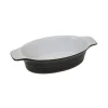 Naczynie gliniane owalne czarne