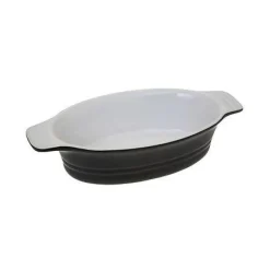 Naczynie gliniane owalne czarne