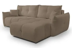 Narożnik Bode z funkcją spania prawy      brązowy Sicuro 45