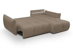 Narożnik Bode z funkcją spania prawy      brązowy Sicuro 45