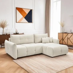 Narożnik Bode z funkcją spania prawy      beżowy Nordic sand