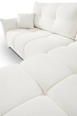 Narożnik Bode z funkcją spania prawy      biały Sicuro 60