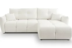 Narożnik Bode z funkcją spania prawy      biały Sicuro 60