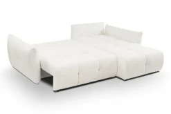 Narożnik Bode z funkcją spania prawy      biały Sicuro 60