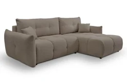 Narożnik Bode z funkcją spania prawy brązowy Nordic moka