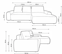 Narożnik Domle lewy brązowy Ambience 05