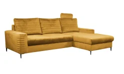 Narożnik Hald z funkcją spania prawy musztardowy Velluto 8