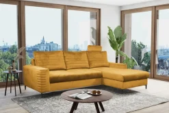 Narożnik Hald z funkcją spania prawy musztardowy Velluto 8