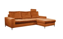 Narożnik Hald z funkcją spania prawy terrakota Velluto 33