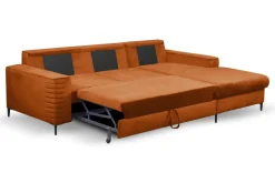 Narożnik Hald z funkcją spania prawy      terrakota Velluto 33